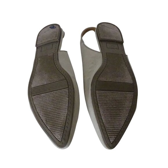 Time and Tru Beige Pointed Toe Slingback Flats Memory Foam Size 11 Fabric Upper - Picture 4 of 6